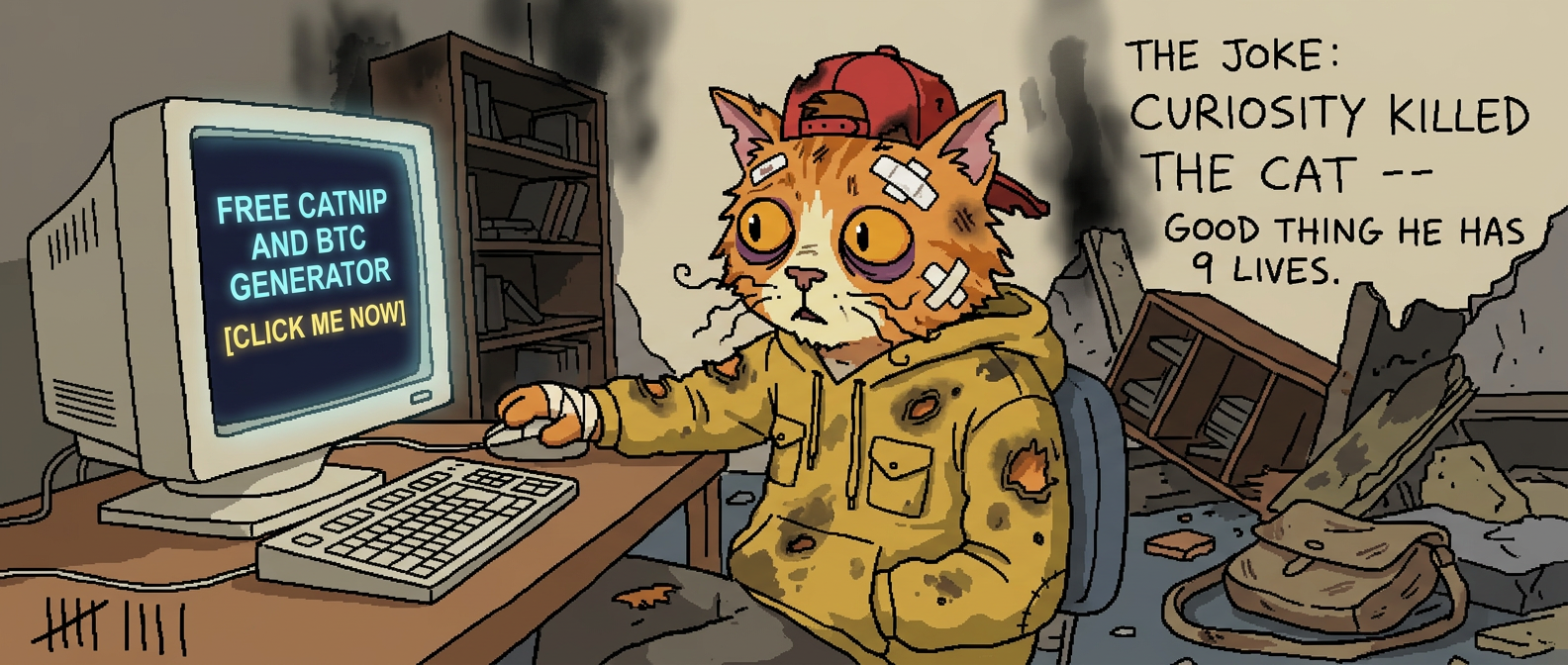 KAY surviving another suspicious click because he has nine lives